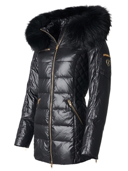 Eve- Lustrous Nylon - Black - Raccoon Fur